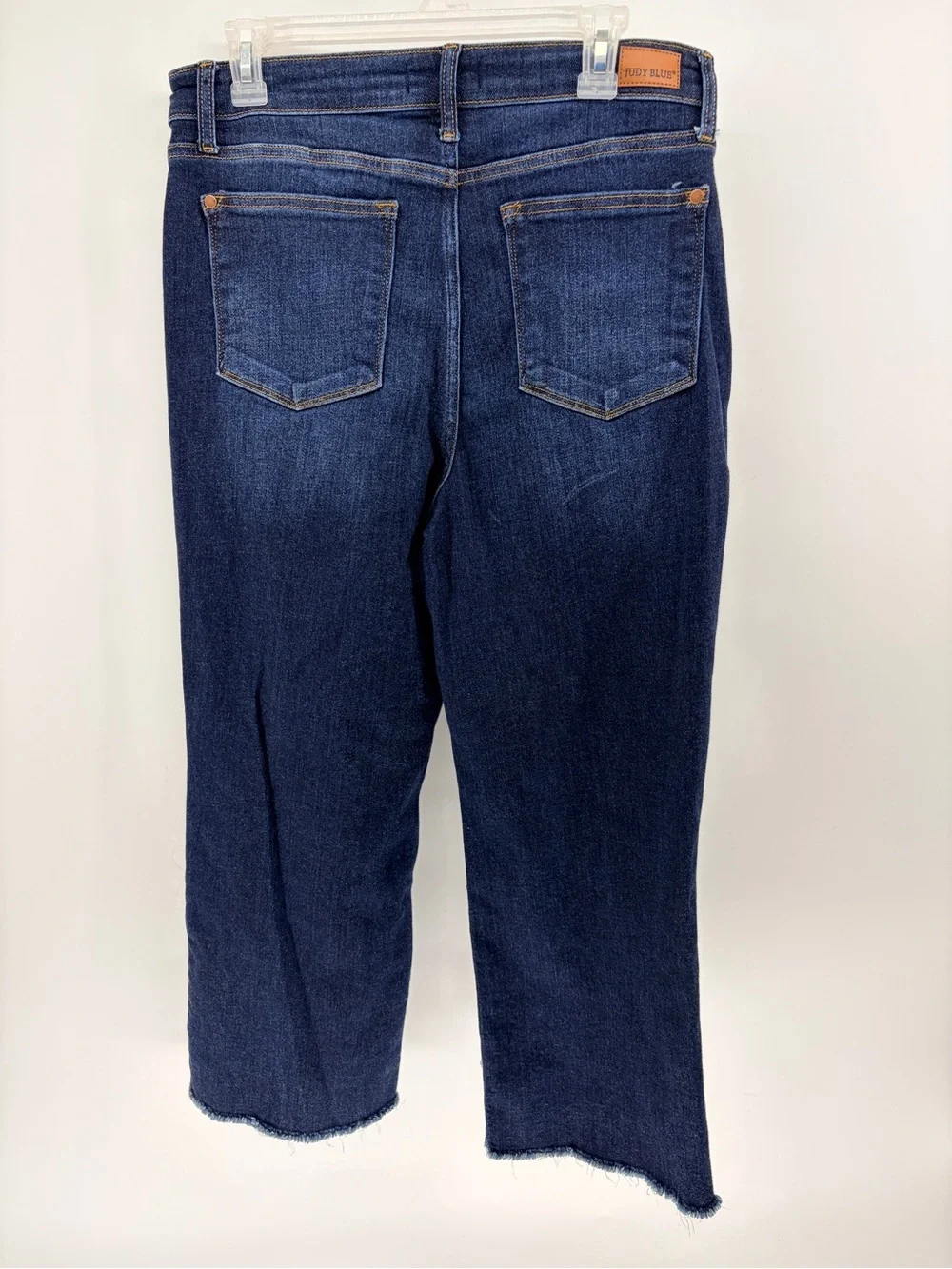 Judy Blue Women's Dark Wash High-Rise Cropped Wide Leg Jeans - Sz 11